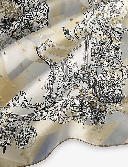 BVLGARI silk twill square scarf image 2