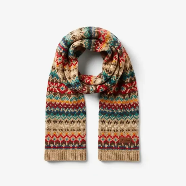 Joules fairisle knit scarf image 3