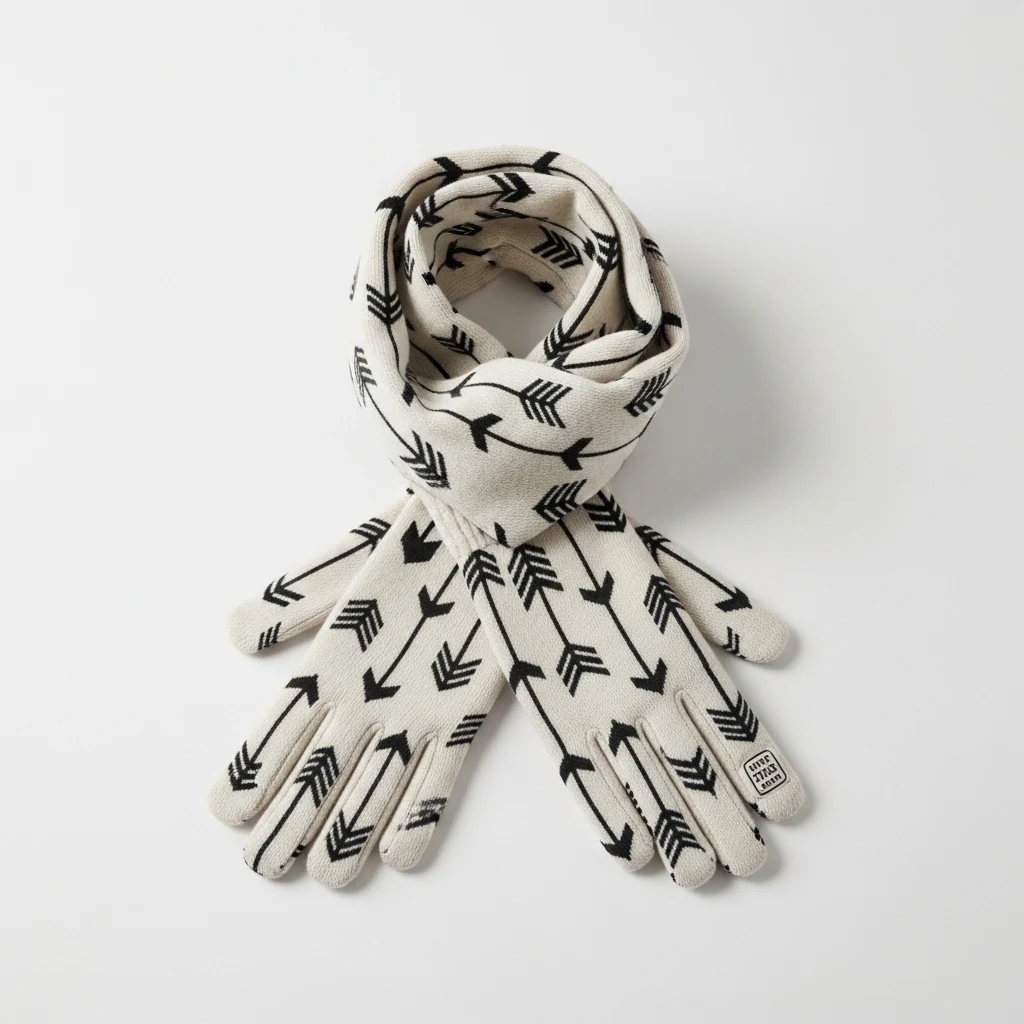 Off-White arrow print gloves image 2