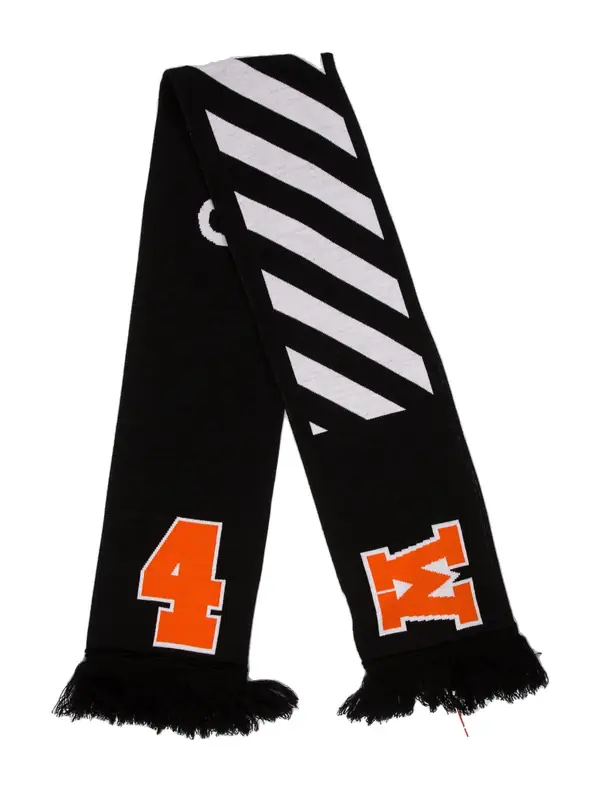 Off-White diagonal logo scarf