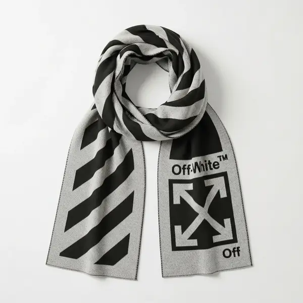 Off-White diagonal logo scarf image 3