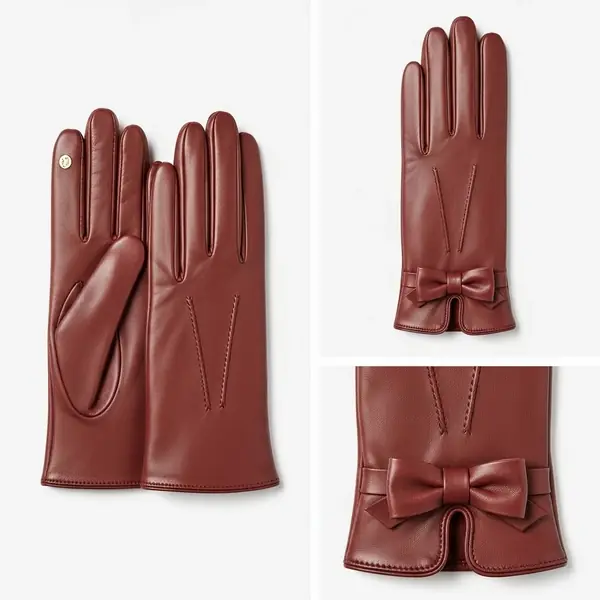 Ted Baker bow-detail leather gloves image 2